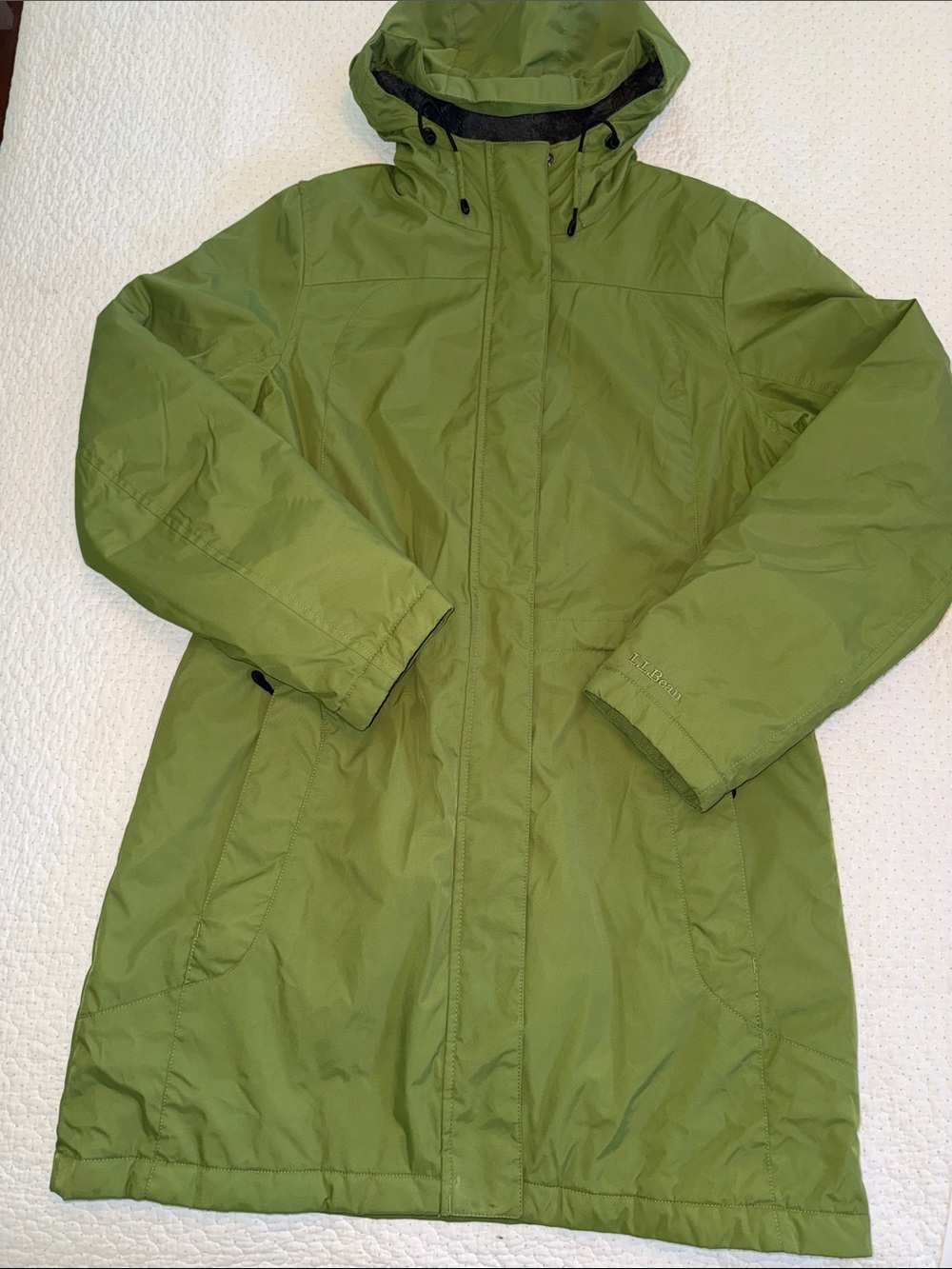 L.L. Bean Women’s Green Hooded Warmer Winter Coat